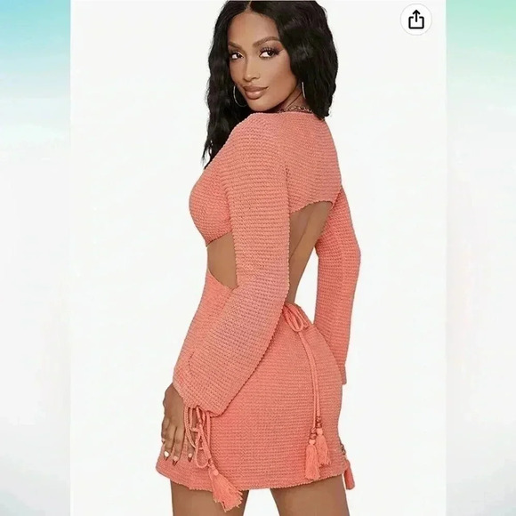 (40)NWT sweaty  rocks pink dress - Picture 3 of 4